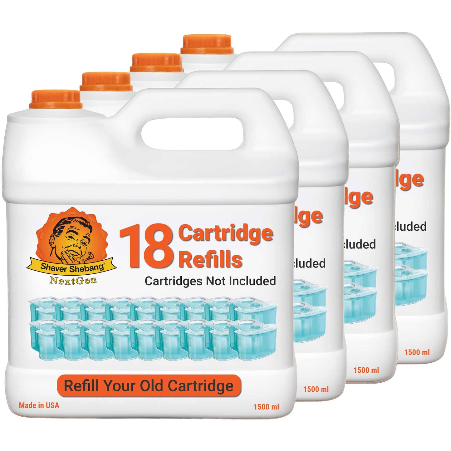 Philips Norelco SmartClean refills. Each bottle refills 18 SmartClean cartridges.